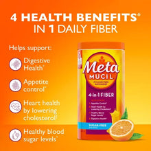 Metamucil Psyllium Fiber Supplement Sugar Free Powder - Orange
