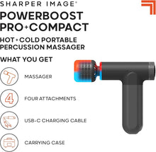 Sharper Image® Powerboost® Pro+ Hot & Cold Compact Deep Tissue Massage Gun - 6 S