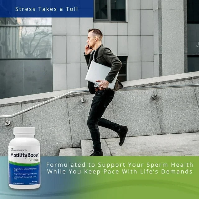 MotilityBoost for Men Fertility Supplement: Support Sperm Motility, 60 ea