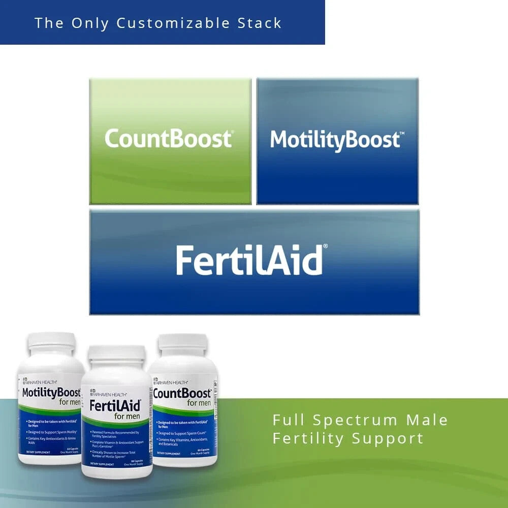 MotilityBoost for Men Fertility Supplement: Support Sperm Motility, 60 ea