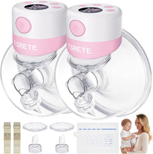 TSRETE Double Wearable Breast Pump, Electric Hands-Free Breast Pumps with 2 Mode