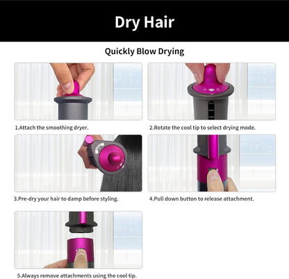 Anti-Flight Flyaway Attachment Nozzle Compatible with Dyson Airwrap Styler HS01