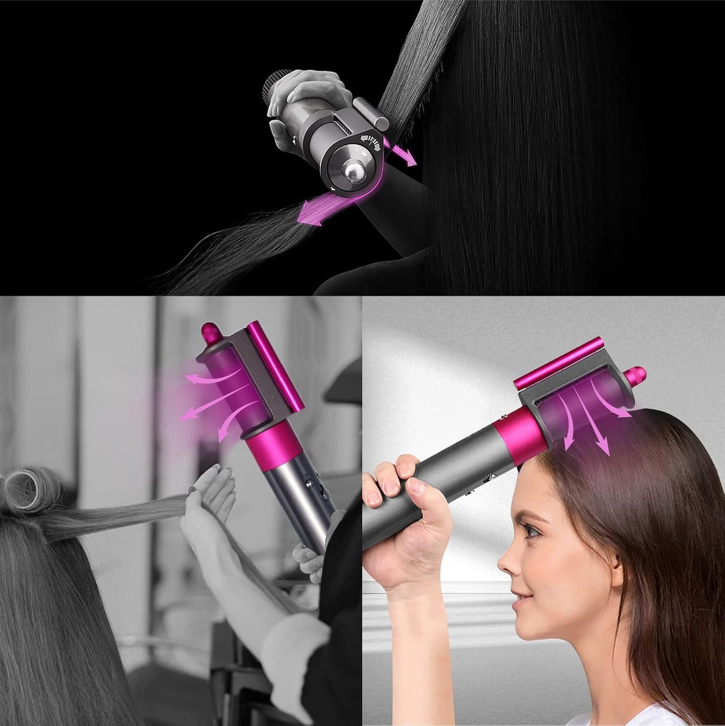 Anti-Flight Flyaway Attachment Nozzle Compatible with Dyson Airwrap Styler HS01