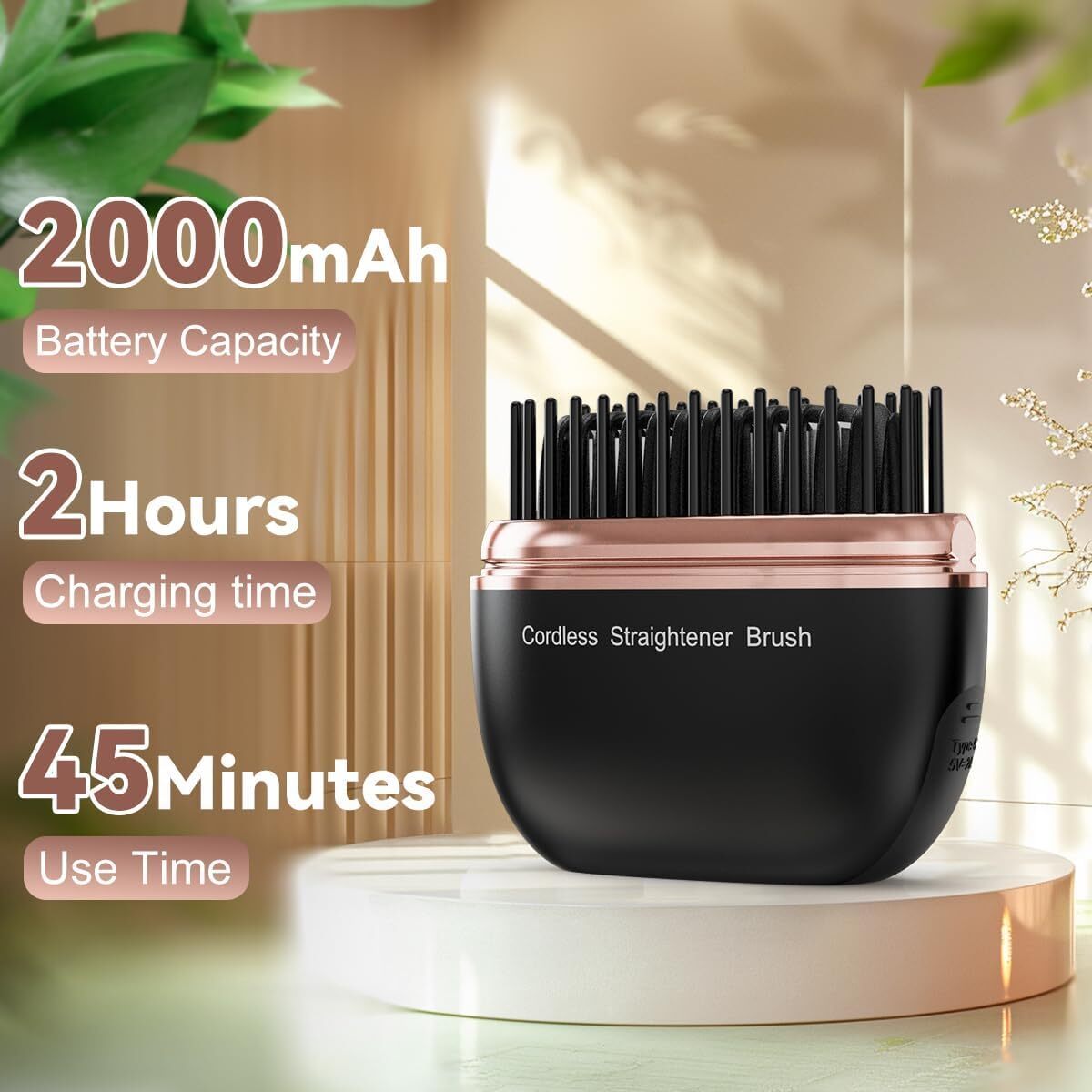 Mini Hair Straightener with Type-C Charging,Suitable for Combing Bangs, Compact