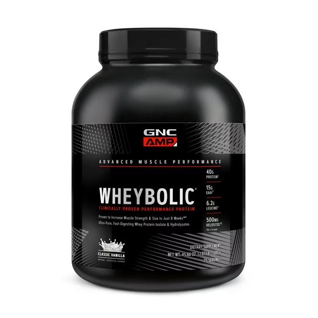 GNC AMP Wheybolic Clinically Proven Protein Powder, Increases Muscle Strength &