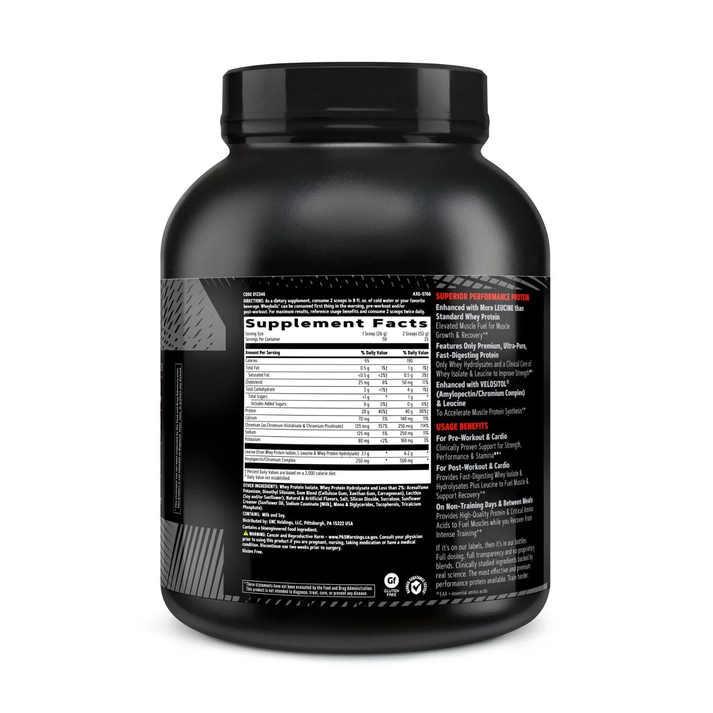 GNC AMP Wheybolic Clinically Proven Protein Powder, Increases Muscle Strength &