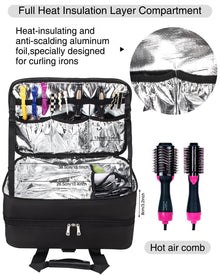 Hairdresser Bag, Large Makeup Case for Hair Stylist Professional Makeup Bag Hair