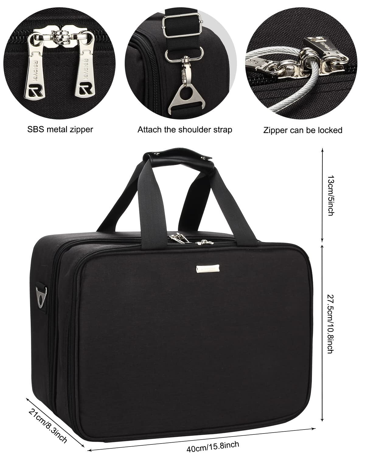 Hairdresser Bag, Large Makeup Case for Hair Stylist Professional Makeup Bag Hair