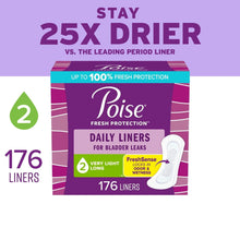 Poise Daily Incontinence Panty Liners, 2 Drop Very Light Absorbency,176 Count