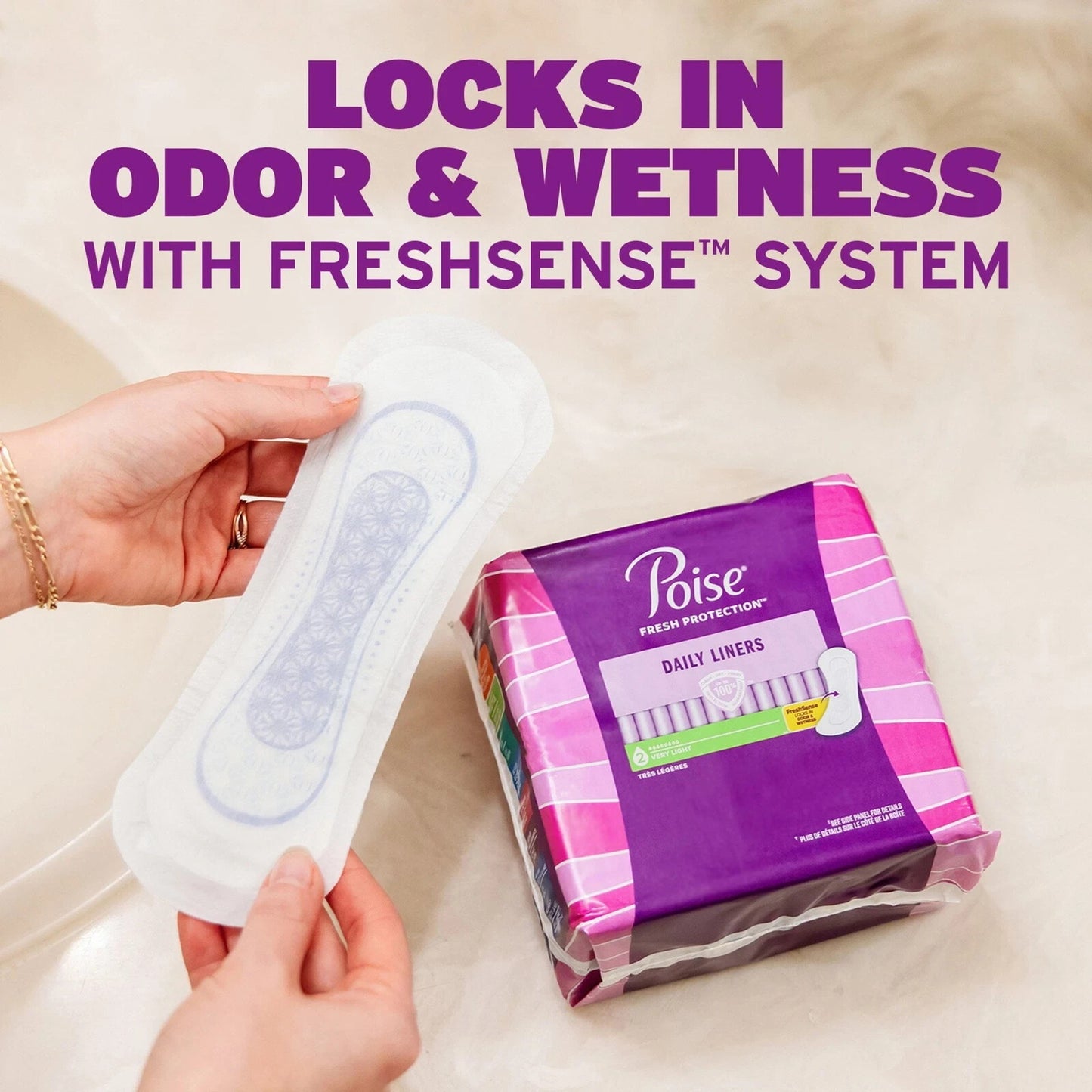 Poise Daily Incontinence Panty Liners, 2 Drop Very Light Absorbency,176 Count