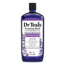 Dr Teal's Foaming Bath with Pure Epsom Salt, Soothe & Sleep w Lavender, 34 fl oz