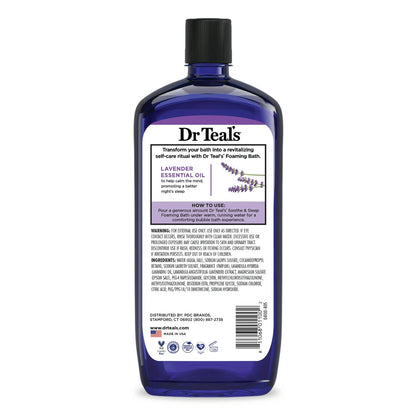 Dr Teal's Foaming Bath with Pure Epsom Salt, Soothe & Sleep w Lavender, 34 fl oz