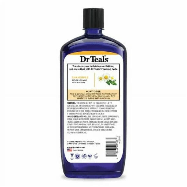 Dr Teal's Comfort & Calm Foaming Bubble Bath with Pure Epsom Salt and Chamomile,