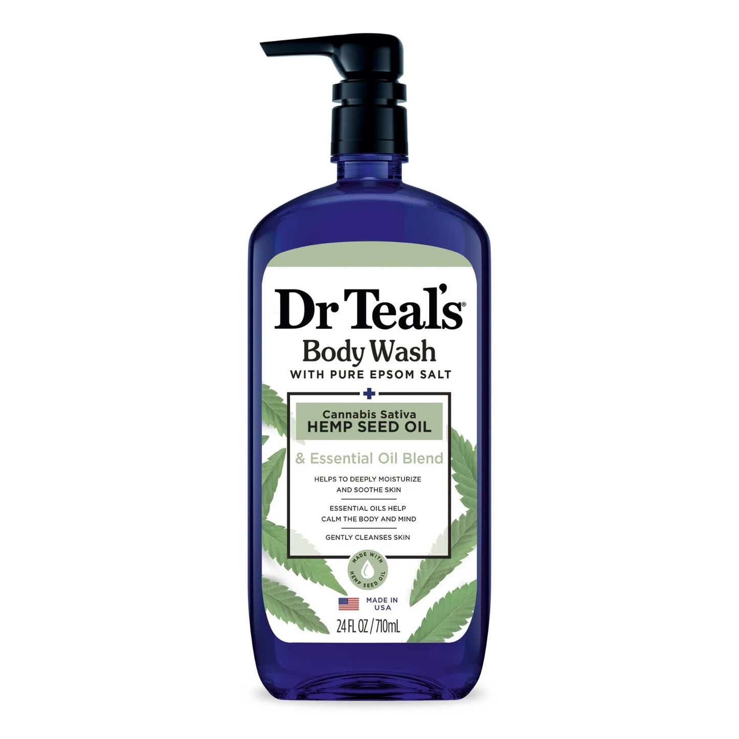 Dr Teal's Body Wash, Can** nabis Sativa  Seed Oil, 24 fl oz