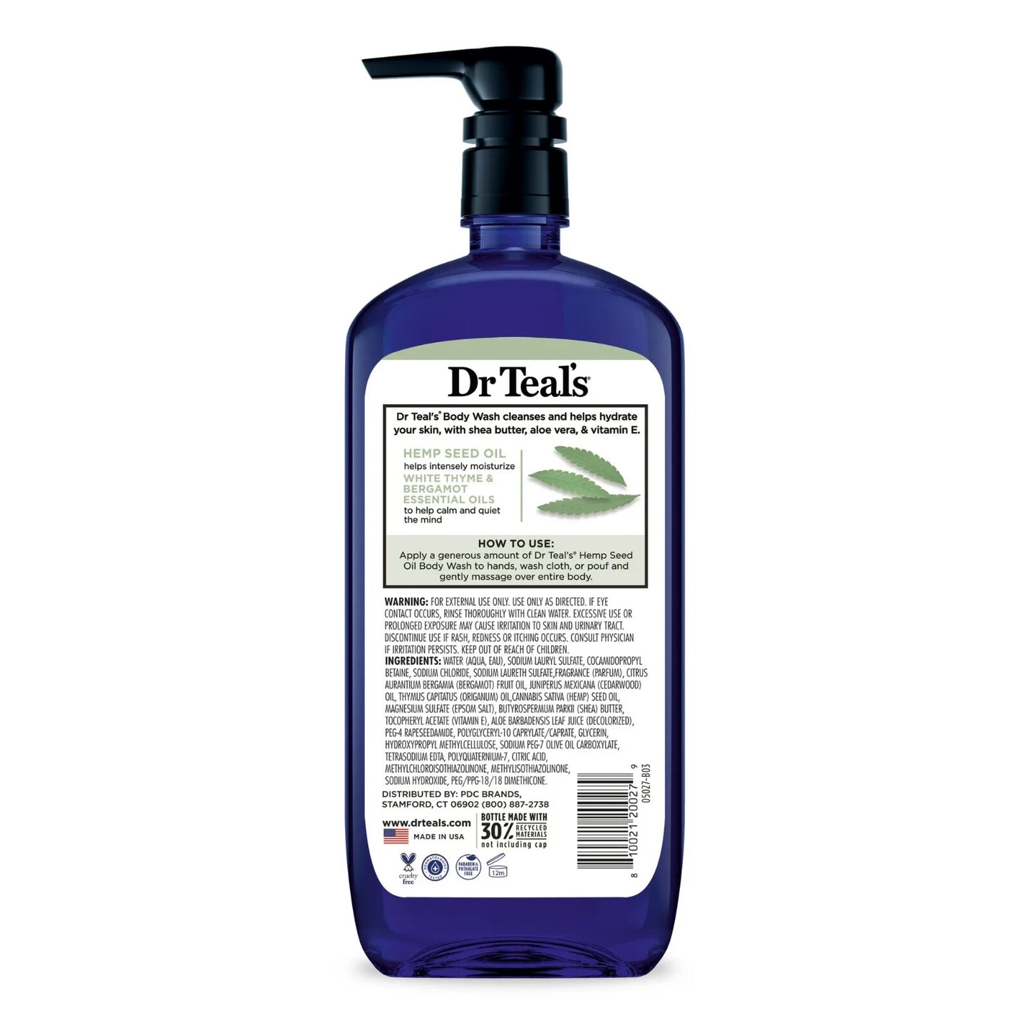 Dr Teal's Body Wash, Can** nabis Sativa  Seed Oil, 24 fl oz