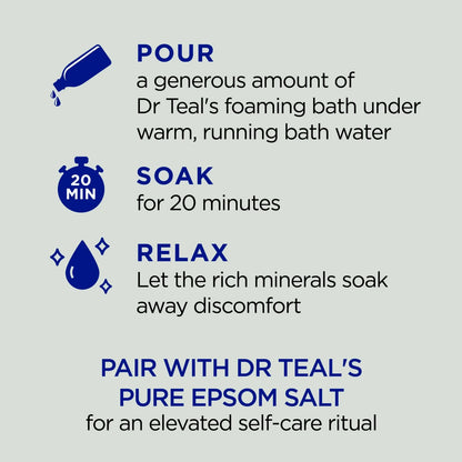 Dr Teal's Foaming Bath, Can* nabis Sativa Hemp Seed Oil with Essential Oil Blend
