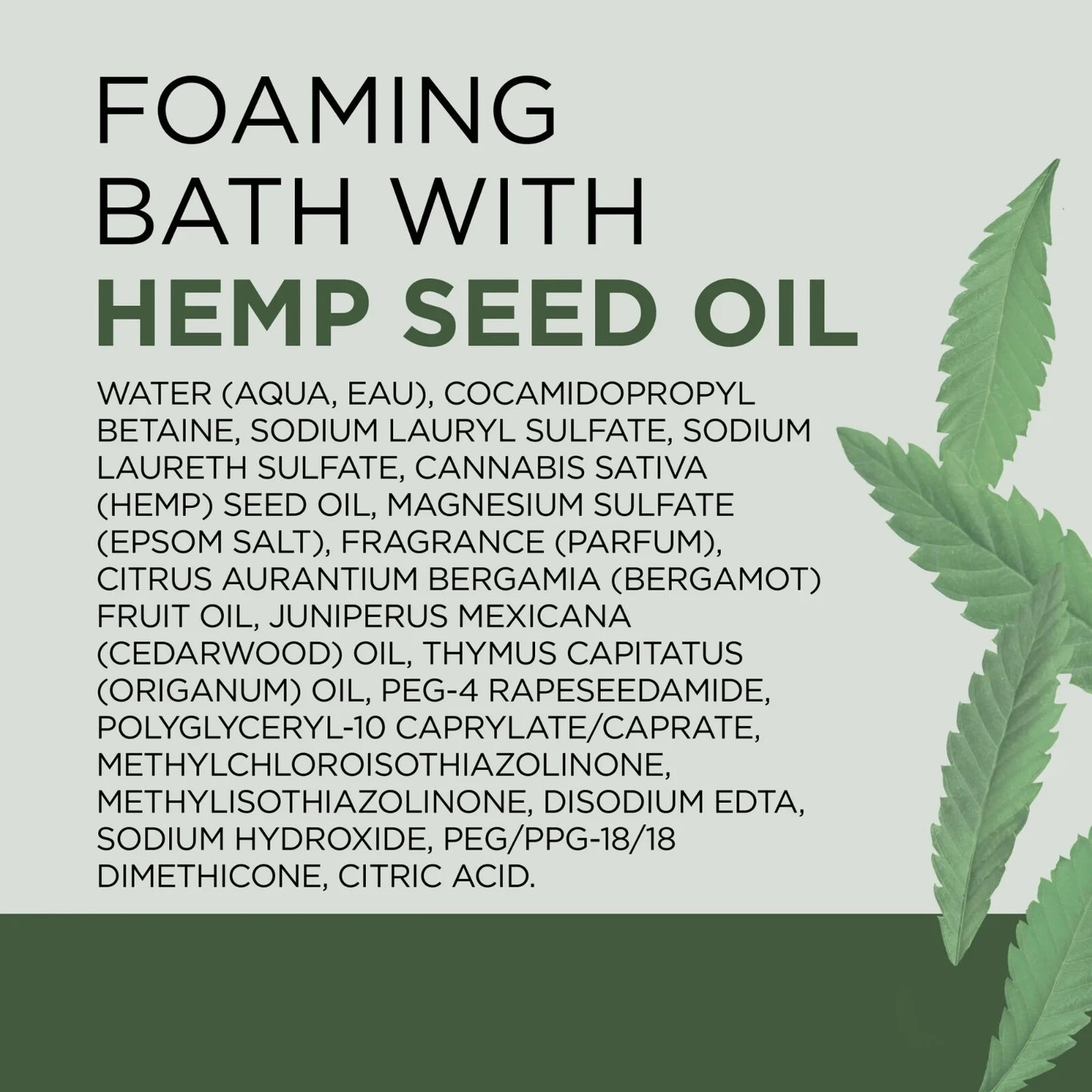 Dr Teal's Foaming Bath, Can* nabis Sativa Hemp Seed Oil with Essential Oil Blend