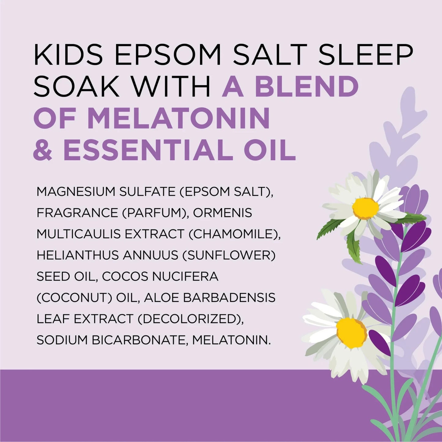 Dr Teal's Kids Gentle Epsom Salt Sleep Soak with Melatonin & Essential Oils 2lbs