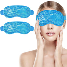 2Pack Cold Cooling Eye Mask, Reusable Hot Colder Therapy Gel Bead 2pcs Blue