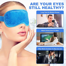 2Pack Cold Cooling Eye Mask, Reusable Hot Colder Therapy Gel Bead 2pcs Blue
