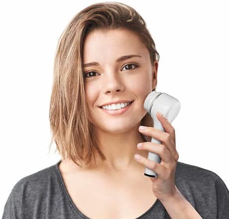 Conair True Glow Sonic Facial Brush Kit, Waterproof and Rechargeable with 2 Brush Heads and Cosmetic Storage Pouch
