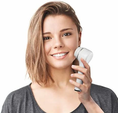 Conair True Glow Sonic Facial Brush Kit, Waterproof and Rechargeable with 2 Brush Heads and Cosmetic Storage Pouch