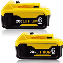 4 Pack 20V For DeWalt 20 Volt Max 6.0AH Lithium Ion Battery DCB201 DCB203 DCB204 Compatible with Dewalt 20 Volt DCD/DCF/DCG/DCS Series Power Tools