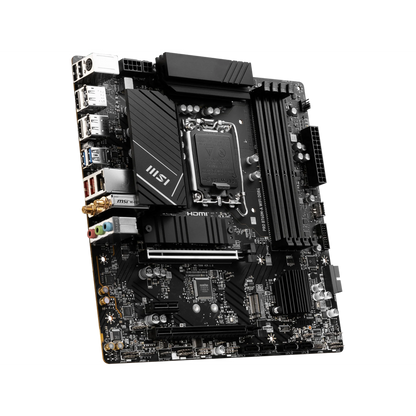 MSI PRO B760M-A WIFI DDR4 LGA 1700 (Intel 12th&13th Gen) SATA 6Gb/s Micro ATX Motherboard,WiFi 6,Intel,2.5Gb LAN