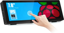 AIDA64 Mini Monitor 7.8 Inch HD 1280x400P Portable Screen, HDMI & USBC IPS Display, 350cd/ Brightness, Built-in Kickstand