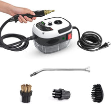 Irishom 2500W Handheld Steam Cleaner High Temperature Pressurized Steam Cleaning Machine Portable Car Steamer with Brush (White)