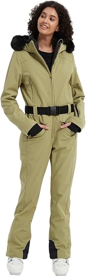 BGX Bluemagic Women Ski Suit One Piece Snowsuit Snowboard Slim Fit Insulated Jumpsuit Waterproof Windproof Winter Sports Warm