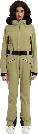 BGX Bluemagic Women Ski Suit One Piece Snowsuit Snowboard Slim Fit Insulated Jumpsuit Waterproof Windproof Winter Sports Warm