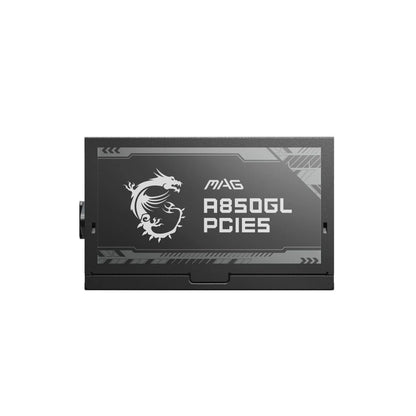 MSI - MAG A850GL PCIE 5.0, 80 GOLD Fully Modular Gaming PSU, 12VHPWR Cable, ATX 3.0 Compatible, 850W Power Supply
