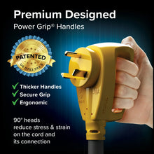 Camco Power Grip 50-Foot 30-Amp EV RV Extension Cord - Copper Wire, Black and Yellow (55197)