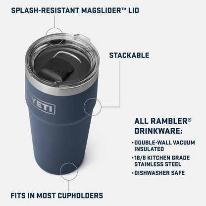 YETI Rambler 30 oz Tumbler, Stainless Steel, Vacuum Insulated with MagSlider Lid, Camp Green