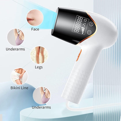 IPL Hair Removal,Permanent Hair Removal for Women & Men,Upgraded to 999,999 Flashes Painless Hair Remover, Home Use Hair Remover on Bikini line, Legs, Arms, Armpits-More Safe and Comfortable