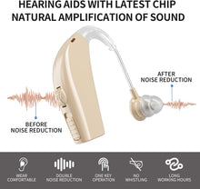 Hearing Aids Hearing Amplifiers for Seniors Rechargeable with Noise Cancelling Hearing Aid Loss Amplifier Seniors and Adults Charging Case Volume Control
