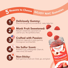 GOJOY 7-in-1 Sugar-Free NAC Gummies – NACsentials 600mg N-Acetyl Cysteine with Vitamin C, ALA, Quercetin & Astaxanthin – Antioxidant & Liver Detox Support – Vegan & Keto-Friendly – 60 Gummies