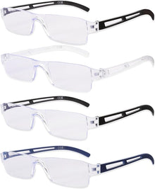 Reading Glasses - Blue Light Blocking, 4 Pair, Computer Reading Glasses for Women and Men +2.50