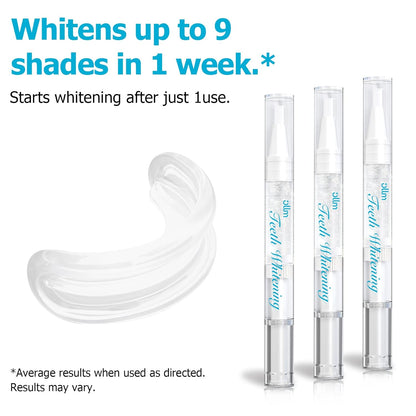 Teeth Whitening Kit with LED Light - White Sensitive Tooth 35% Carbamide Peroxide Gel Pen Dental Mouth Trays Whitener Professional Bright Brace Product System for Home Work Travel