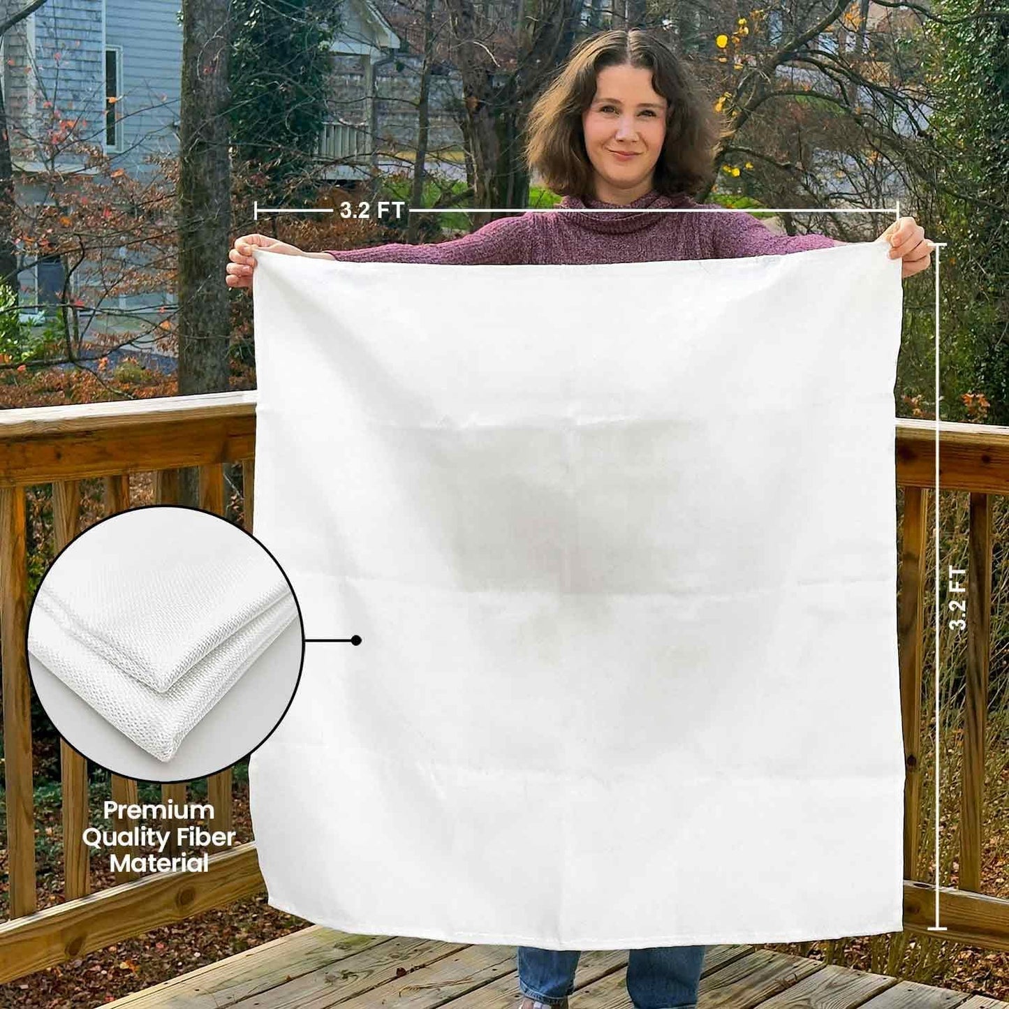 Prepared Hero Emergency Blanket - 1 Pack - Fiberglass Fire Suppression Blanket for Kitchen, Home 39” x 39”