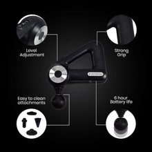HEXTOR Massage Gun with 12 Heads 4 Modes, 4th Generation Deep Tissue Massager Gun for Athletes Pain Relief and Relaxation, Electric Handheld Massager Gun with Hand Carry Bag Gift for Men,Women