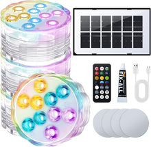 Yichuke Pool Lights for Above Ground Pools IP68, Upgraded Waterproof Pool Light for Inground Under Water with Remote (200ft), 4 Magnets, 4 Suction Cups and 16 RGB Dynamic Color