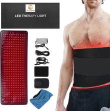 360pcs LEDs Red Light Therapy Belt Body Wearable Wrap, Red＆Infrared Light Therapy Device Large Pad for Back Shoulder Joints Muscle Pain Relief and Weight Loss (31"*12")