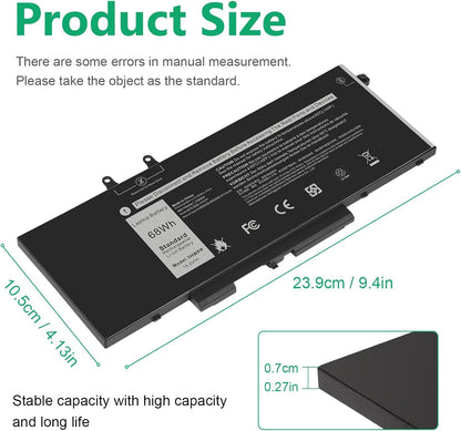 Fancy Buying 3HWPP Laptop Battery for Dell Latitude 5401 5410 5411 5501 5510 5511 Precision 3541 3551 INSPIRON 7706 2-in-1 INSPIRON 17 7500/7506 2-in-1 03HWPP 10X1J N2NLL 1VY7F 3YNXM 451-BCMN