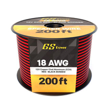 GS Power 18 Gauge 200’ Red /200' Black (400 feet Total) Bonded Zip Cord Speaker Cable for Model Train Car Audio Radio Amplifier Remote 12V Automotive Trailer Harness LED Light Wiring