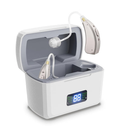 OTC Hearing Aids,Wireless Rechargeable Hearing Aids for Seniors,Hearing Amplifiers for The Hearing Loss With Noise Cancellation,Premium Comfort Design and Nearly Invisible,Simple To Operate