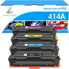 TRUE IMAGE Compatible 414A Toner Cartridge Replacement for HP 414A 414X W2020A for HP Color Laserjet Pro MFP M479fdw M479fdn M454dw M454dn M454 M479 Printer Toner (Black Cyan Yellow Magenta,4-Pack)