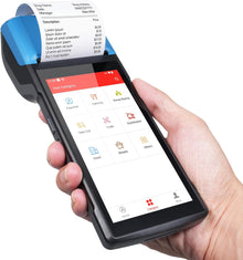 Bisofice 4G Handheld PDA POS Android 13.0 Receipt Printer 2GB+16GB, Camera 5M, 1D 2D Barcode Scanner, Wifi/Gps/BT/4G Full Network Connection, 5" Touchscreen 58mm Width Thermal Label Printing