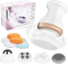 Ambreview Body Sculpting Machine, Cellulite Massager with 5 Massage Heads and 6 Skin Friendly Washable Pads, 25 Levels Adjustable Body Massager for Belly, Waist, Legs, Arms, Butt